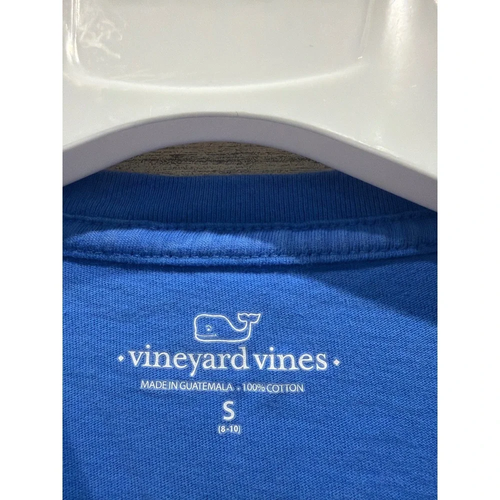 Vineyard Vines T-Shirt Lot Boys Small 8-10 Blue Orange Whale Basketball Prep